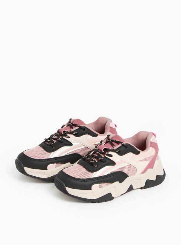 Buy Pink Colour Block Chunky Trainers 1 Trainers Tu